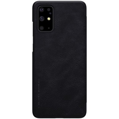 Samsung Galaxy S20+ Plus (G985) greznais Nillkin Qin sērijas ādas atvērams melns maciņš, maks | Vacins.lv