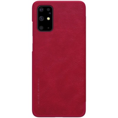 Samsung Galaxy S20+ Plus (G985) greznais Nillkin Qin sērijas ādas atvērams sarkans maciņš, maks | Vacins.lv