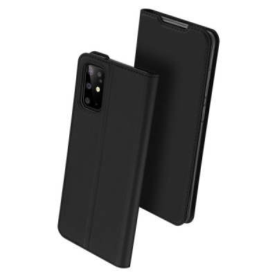 Samsung Galaxy S20+ Plus (G985) Dux Ducis Skin серии чёрный кожаный чехол-книжка | Vacins.lv