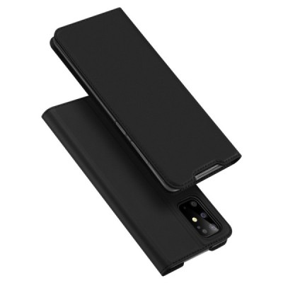 Samsung Galaxy S20+ Plus (G985) Dux Ducis Skin серии чёрный кожаный чехол-книжка | Vacins.lv