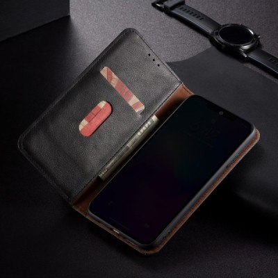 Deluxe Samsung Galaxy S20 Ultra (G988) чёрный кожаный чехол-книжка | Vacins.lv