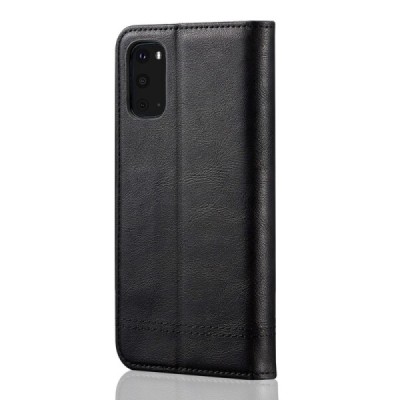 Deluxe Samsung Galaxy S20 (G980) чёрный кожаный чехол-книжка | Vacins.lv