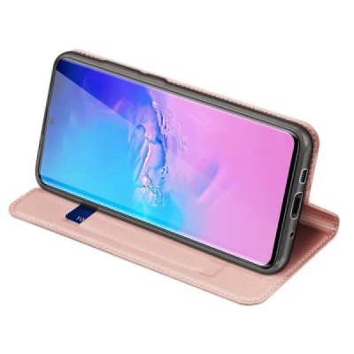 Samsung Galaxy S20 Ultra (G988) Dux Ducis Skin sērijas rozs atvērams maciņš, maks | Vacins.lv