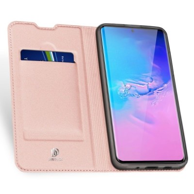 Samsung Galaxy S20 Ultra (G988) Dux Ducis Skin sērijas rozs atvērams maciņš, maks | Vacins.lv