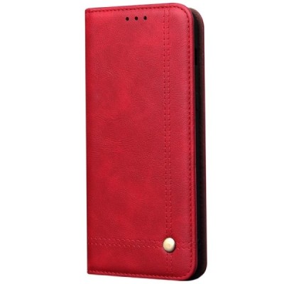 Deluxe Samsung Galaxy S20 Ultra (G988) красный кожаный чехол-книжка | Vacins.lv