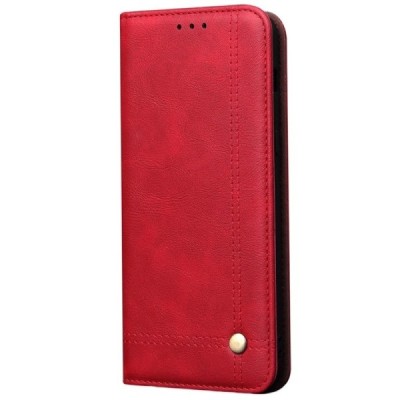 Samsung Galaxy S20+ Plus (G985) Deluxe ādas atvēramais sarkans maciņš (maks) | Vacins.lv