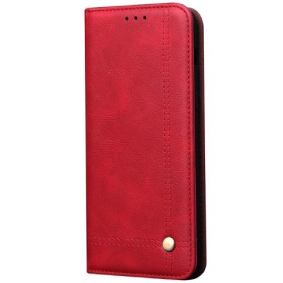 Deluxe Samsung Galaxy S20 (G980) красный кожаный чехол-книжка | Vacins.lv