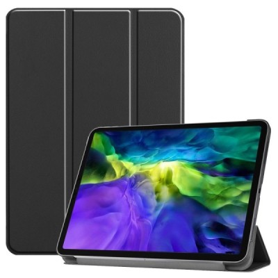 Apple iPad Pro 11 (2022 / 2021 / 2020 / 2018) чёрный кожаный чехол-книжка (складной) | Vacins.lv