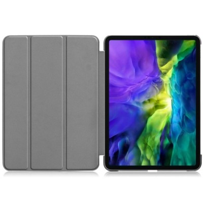 Apple iPad Pro 11 (2022 / 2021 / 2020 / 2018) чёрный кожаный чехол-книжка (складной) | Vacins.lv