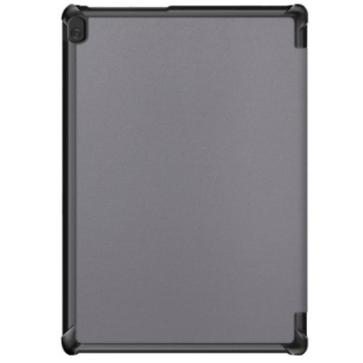 Lenovo Tab M10 10.1" (TB-X605F, X605L, X505F, X505L) серый кожаный чехол-книжка (складной) | Vacins.lv