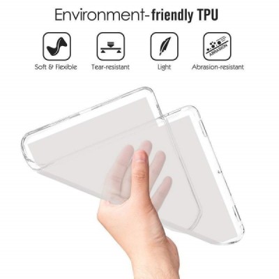 Samsung Galaxy Tab A 10.1 2019 (T515, T510) твердый силиконовый прозрачный чехол из TPU - задняя часть | Vacins.lv