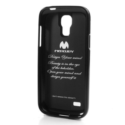 Samsung Galaxy S4 mini Mercury melns cieta silikona (TPU) futrālis / Vacins.lv