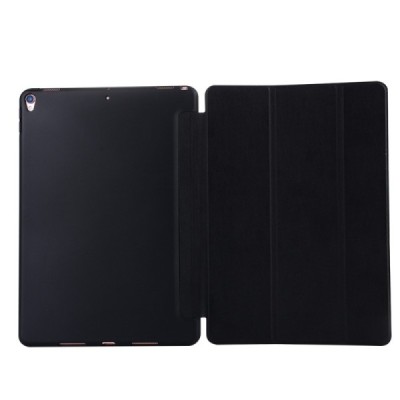 Apple iPad Pro 10.5" (Air 2019) твердый кожаный чехол-книжка - черный | Vacins.lv