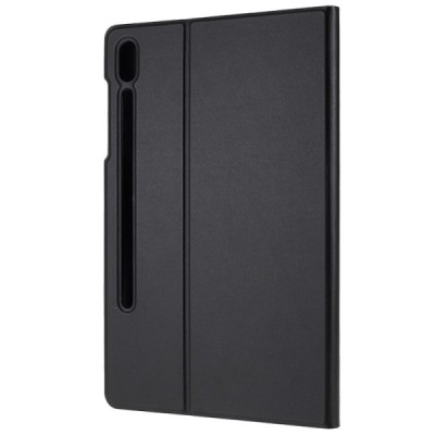 Samsung Galaxy Tab S6 10.5 (T865, T860) твердый кожаный чехол-книжка - черный | Vacins.lv