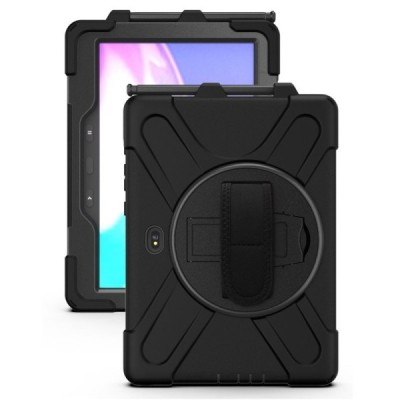 Samsung Galaxy Tab Active Pro (T540, T636B) pastiprinātas aizsardzības melns apvalks  | Vacins.lv