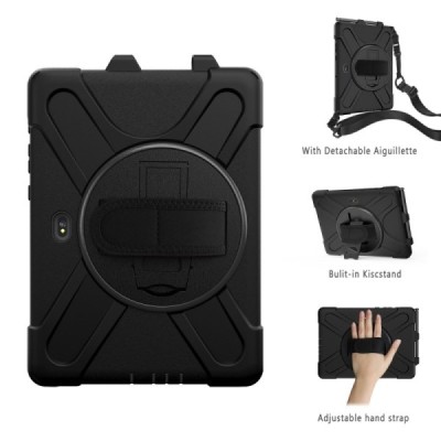 Samsung Galaxy Tab Active Pro (T540, T636B) pastiprinātas aizsardzības melns apvalks  | Vacins.lv
