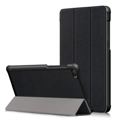 Lenovo Tab E7 (TB-7104F) чёрный кожаный чехол-книжка (складной) | Vacins.lv