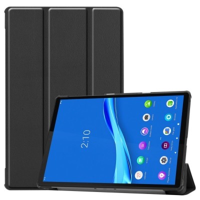 Lenovo Tab M10 Plus 10.3" (X606F) чёрный кожаный чехол-книжка (складной) | Vacins.lv