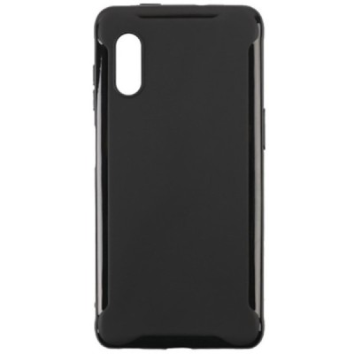 Samsung Galaxy XCover Pro (G715) „Glossy“ cieta silikona (TPU) melns apvalks | vacins.lv