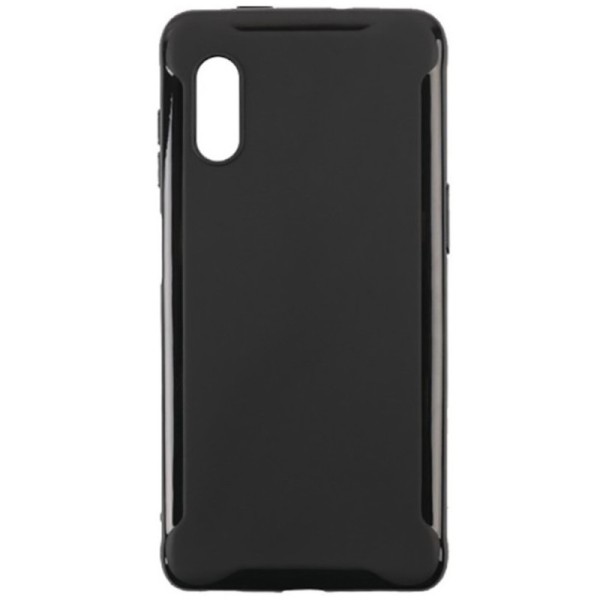 „Glossy“ cieta silikona (TPU) apvalks - melns (Galaxy XCover Pro)