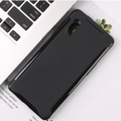 Samsung Galaxy XCover Pro (G715) „Glossy“ cieta silikona (TPU) melns apvalks | vacins.lv