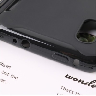 Samsung Galaxy XCover Pro (G715) „Glossy“ cieta silikona (TPU) melns apvalks | vacins.lv