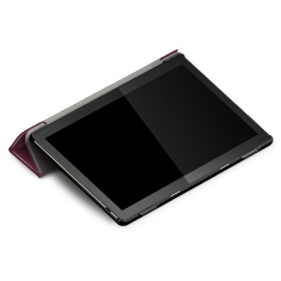 Lenovo Tab M10 10.1" (TB-X605F, X605L, X505F, X505L) бордовый кожаный чехол-книжка (складной) | Vacins.lv