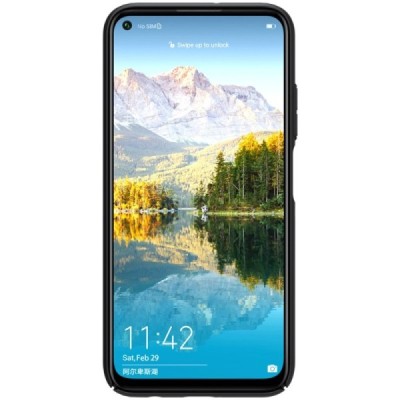 Huawei P40 Lite Nillkin Frosted Shield чёрный пластиковый чехол | Vacins.lv
