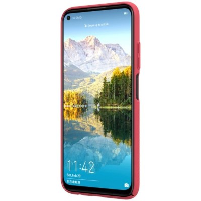 Huawei P40 Lite Nillkin Frosted Shield красный пластиковый чехол | Vacins.lv