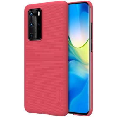 Huawei P40 Pro Nillkin Frosted Shield красный пластиковый чехол | Vacins.lv