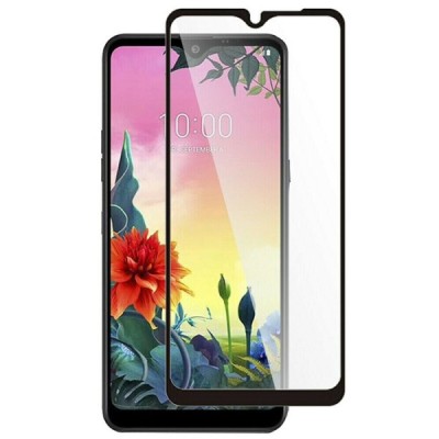 LG K50S (LM-X540) „Rurihai“ Tempered Glass melns ekrāna aizsargstikls | Vacins.lv