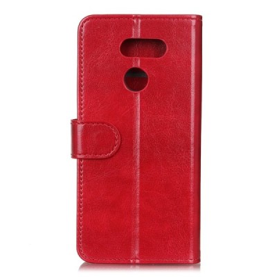 LG K50S (LM-X540) открываемый красный кожаный чехол - книжка | Vacins.lv