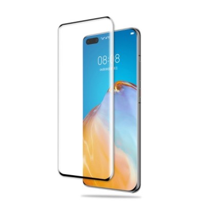 Huawei P40 Pro „Mocolo“ 9H Tempered Glass усиленная защита, черное защитное стекло с полным покрытием толщиной 0,26 мм | Vacins.