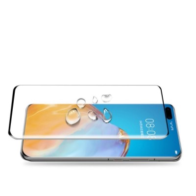 Huawei P40 Pro „Mocolo“ 9H Tempered Glass усиленная защита, черное защитное стекло с полным покрытием толщиной 0,26 мм | Vacins.