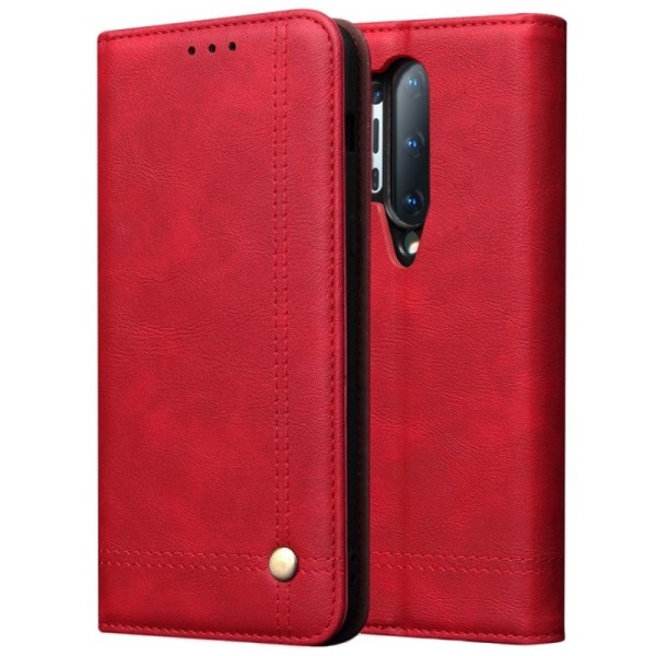 „Deluxe“ чехол-книжка – красный (OnePlus 8 Pro)