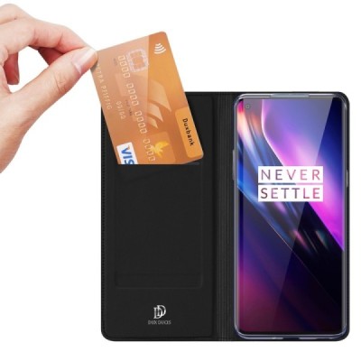 OnePlus 8 Dux Ducis Skin sērijas melns ādas atvērams maciņš | Vacins.lv