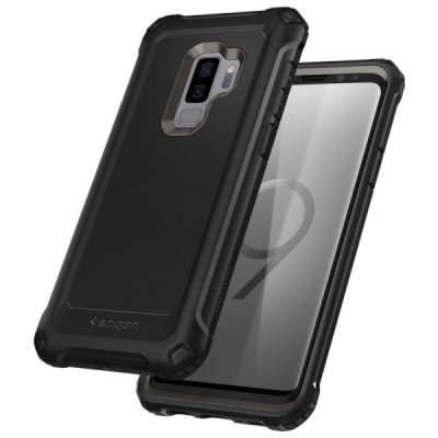 „Spigen“ Pro Guard Samsung Galaxy S9+ (G965) твердый силиконовый чехол (TPU) - чёрный / Vacins.lv