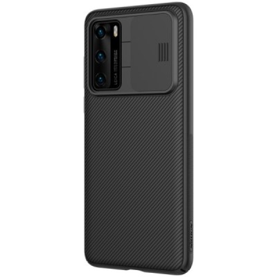 Huawei P40 „Nillkin“ CamShield чёрный чехол, задняя часть с защитой камеры | Vacins.lv