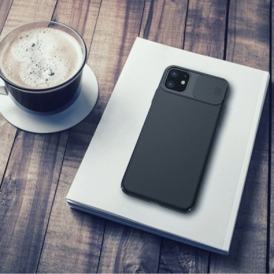 Apple iPhone 11 „Nillkin“ CamShield melns apvalks | vacins.lv