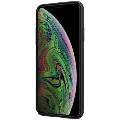 Appe iPhone 11 „Nillkin“ Frosted Shield Logo melns plastika apvalks | vacins.lv