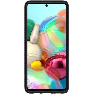 Samsung Galaxy A51 (A515F) „Spigen“ Liquid Air melns cieta silikona TPU apvalks | vacins.lv