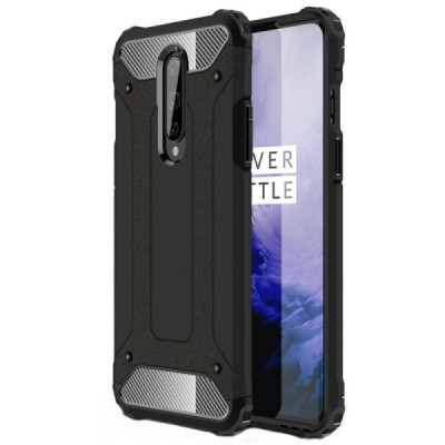 OnePlus 8 усиленный защитный чёрный твердый силиконовый чехол (TPU) | Vacins.lv
