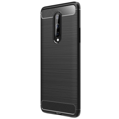 OnePlus 8 Carbon твердый силиконовый чехол (TPU) - черный | Vacins.lv