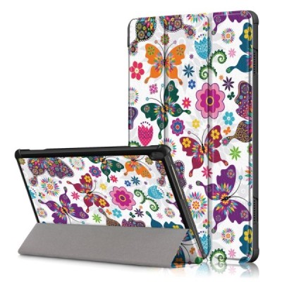 Lenovo Tab M10 10.1" (TB-X605F, X605L, X505F, X505L) atvēramais „Butterflies“ krāsains maciņš | Vacins.lv