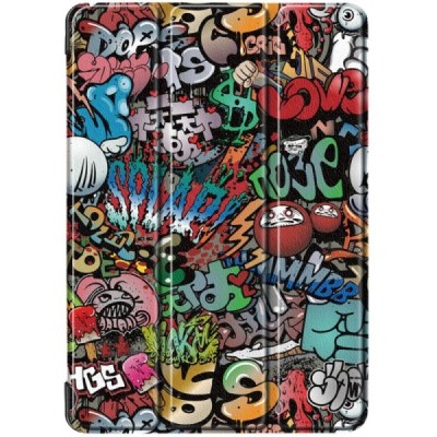 Lenovo Tab M10 10.1" (TB-X605F, X605L, X505F, X505L) „Street Art“ открываемый разноцветный кожаный чехол - книжка | Vacins.lv