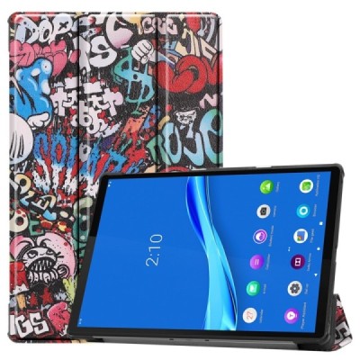 Lenovo Tab M10 Plus 10.3" (TB-X606F) atvēramais „Street Art“ krāsains maciņš | Vacins.lv