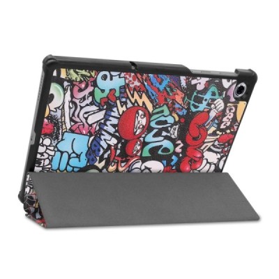 Lenovo Tab M10 Plus 10.3" (TB-X606F) atvēramais „Street Art“ krāsains maciņš | Vacins.lv