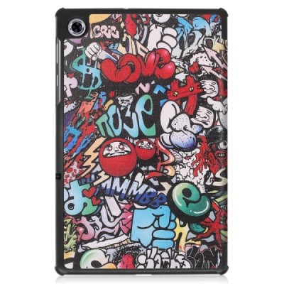 Lenovo Tab M10 Plus 10.3" (TB-X606F) atvēramais „Street Art“ krāsains maciņš | Vacins.lv