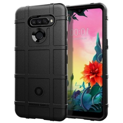 LG K50S (LM-X540) твердый силиконовый чехол из TPU чёрного цвета | Vacins.lv