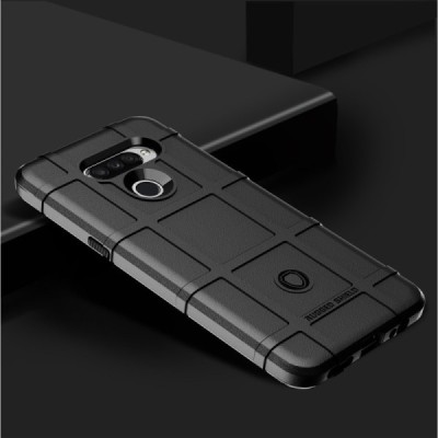 LG K50S (LM-X540) твердый силиконовый чехол из TPU чёрного цвета | Vacins.lv